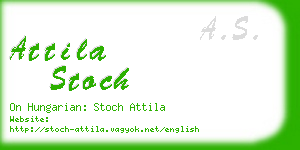 attila stoch business card